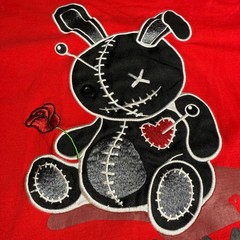 BKYS Men’s Small Shirt Red Lucky Charm Teddy Bear Graphic Streetwear Urban