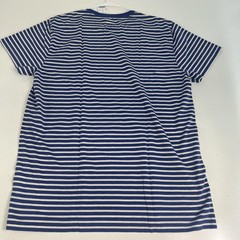 J.Crew Shirt Mens XL Blue White Stripe Slim Pocket Crewneck Tee Casual Top