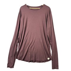One Golden Thread Men’s Size XL Long Sleeve Supima Cotton Blend Tee Plum Brown