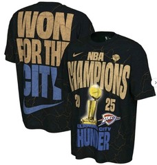 OKC Thunder – Nike 2025 NBA Champs-Adult Locker Rm-Size L WON FOR THE CITY