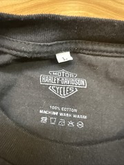 Vintage Harley Davidson Malaysia T-Shirt Black Viking Design Size Large