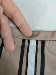 Brooklyn Laundry Shirt Mens Medium Tan Vertical Stripe Tokyo Graphic Crewneck