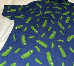 Adult Swim Rick & Morty Men’s Juniors Medium 100% Cotton Collared Pickle Rick