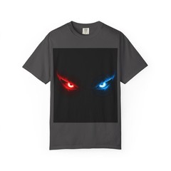 Red and Blue Glowing Eyes T-Shirt | Neon Evil Eyes Graphic