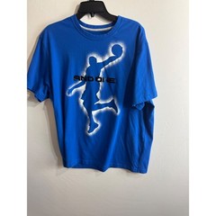 AND1 Mens Royal Blue Graphic Basketball T-Shirt Slam Dunk Streetball Tee