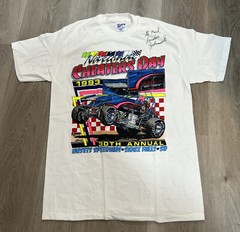 VTG 1993 Cheaters Day Husets Speedway RACING Graphic T-Shirt Single USA Size M