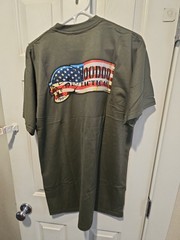 Voodoo Tactical T-Shirt Men’s XL Od Green Patriotic Ribbon Logo Cotton