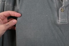 Vtg 90s Mens XL Thrashed Thermal Ribbed Knit Long Sleeve Henley T-Shirt Green