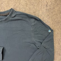 Kuhl Long Sleeve T-Shirt Men L Blue Wildfibre Crew Neck Solid Breathable