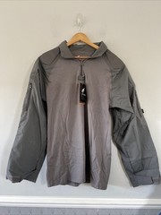 Defcon 5 Tactical Padded T-shirt Combat Shirt Padding Collared Zip Neck XL Grey