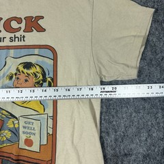 Steven Rhodes T Shirt Adult Humor Graphic Shirt Size Medium Beige