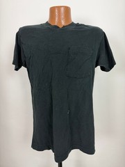 Vintage 90s Pocket Tee Shirt L Tight Fit Minimal Grunge Single-Stitch Cotton USA