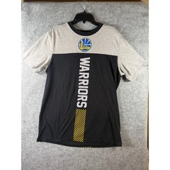 NBA Golden State Warriors Colorblock Graphic T-Shirt Gray Black Mens Medium