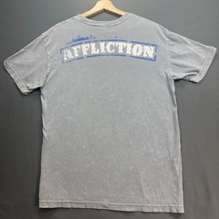 Affliction Graphic T-Shirt Live Fast Gray Size Large