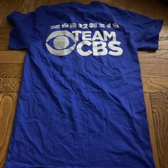 Team CBS News Blue T-Shirt Small New York 2 NYC NY TV 55 1010 Wins WLMY Channel
