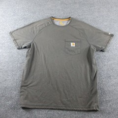 Carhartt Force Shirt Mens L Green Short Sleeve Relaxed Fit Pocket Workwear Tee