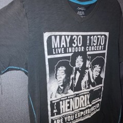 Jimi Hendrix Concert T-Shirt May 30 1970 Graphic Tee Size Lg 42-44 Vintage Style
