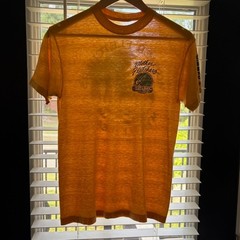 Vintage Paper Thin Burnout T-Shirt Men’s Size XS 1980s Yellow Myrtle Beach S/XS