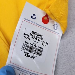 Champion Shirt Mens Medium Basic Team Jersey SS Crewneck Yellow Adult NEW