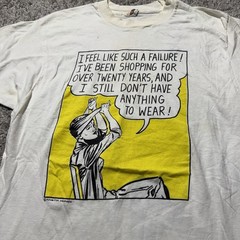Vintage 80s Roy Lichtenstein Pop Art Funny Shopping Mens M Fits S Tee Single