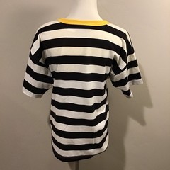 Vintage Hang Ten T-shirt 80s 90s Board Stripes Pocket MADE IN USA Surfer L Surf