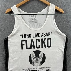 Asap Rocky Shirt Mens Large White Black Diamonds Tour Flacko Tank Top Sleeveless
