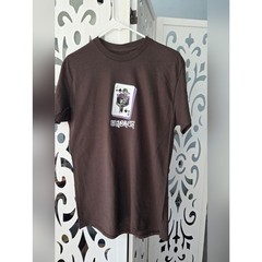 CVLA DC Comics The Joker Graphic Tee Mens M Dark Brown Jumbo Back Print New