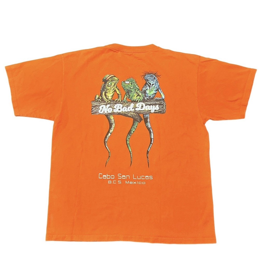 Vintage Graphic T-Shirt Iguanas Double Sided Men’s Large Heavyweight Cotton