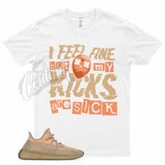 White SICK V2 Shirt for YZ 350 V2 Sand Taupe Desert Sand Ore Air Max 90
