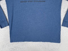 The North Face Shirt Mens Large Blue Crew Neck Long Sleeve Logo Graphic Tee