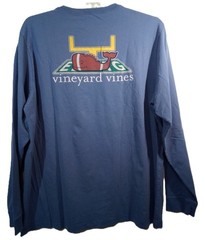 Vineyard Vines T-Shirt Men XL Blue Crew Graphic Chest Pocket Long Sleeve