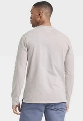 Goodfellow & Co Men’s Standard Fit Long Sleeve Pocket T-Shirt Taupe Size M