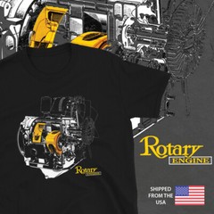 Rx-7 12A Rotary Engine Cutaway Short-Sleeve Unisex T-Shirt