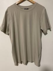 NEW Mens Raglan Tee Crewneck T-Shirt Neutral Bone Color Active Tee Athletic Fit