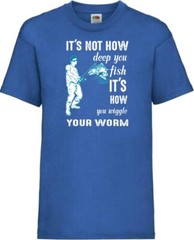Fishing Wiggle Your Worm Humour Novelty T Shirt Various Colours And Sizes