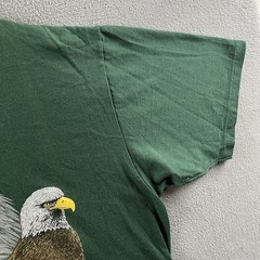 Vintage Eagle Shirt Mens XL Green 90s Nature Rap Tee Bald Eagle JERZEES Grunge