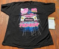 Hello Kitty Racing T-Shirt 2XL Black Sanrio Tokyo Speed Graphic Tee