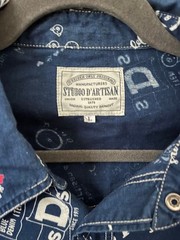 Studio D’Artisan L Allover Pattern Shirt Men JPN Exclusive Rare Denim Craft Mode