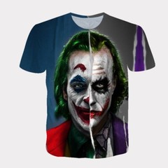 Comics Joker T-Shirt Cartoon Double-Sided Unisex Adult Size Large Medium Small