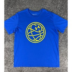 Under Armour Mens XXL Blue Basketball Graphic Loose Fit Short Sleeve T-Shirt