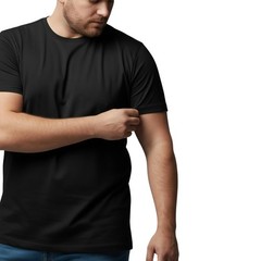 GEORGE T-Shirt Men’s 2XL (C50-52) Black/short sleeves/Polyester-Cotton Blend