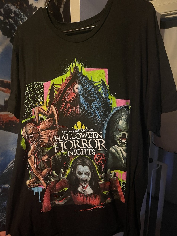 Universal Halloween Horror Nights 2024 Where Horror Lives T-shirt – Size XL