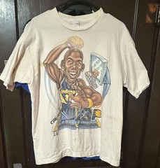 VTG 1993 Reggie Miller Indiana Pacers Salem Sportswear Big Head Shirt Size L