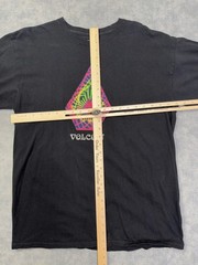 Volcom Shirt Mens L Black Tie Dye Stone Logo Graphic Tee Tagless Skate Surf
