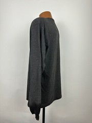 Vintage 90s V-Neck Shirt Men Large Minimal Gray Heavy Rayon Blend Robert Stock