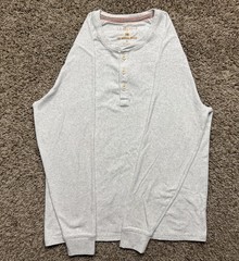 Le Chalk Puremeso Henley Shirt Men’s Size Large The Normal Brand Collab Stone
