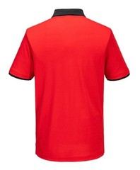 PORTWEST POLO SHIRT (CONTRAST RED WITH BLACK PANEL) X LARGE PW210 FREE POSTAGE