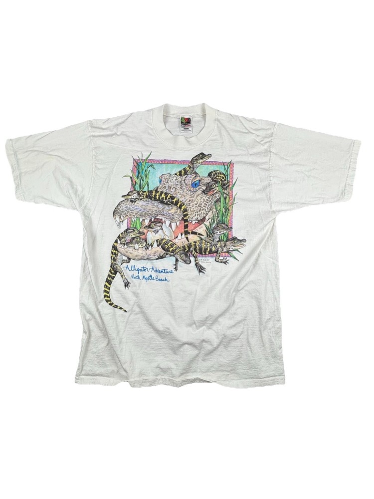 Vintage Myrtle Beach Single Stitch Graphic T-Shirt Size XL Fruit of the Loom