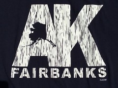 FAIRBANKS ALASKA souvenir navy blue t shirt sz L large