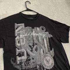 United States Navy Shirt Mens Extra Large Black USN Anchor Graphic Military
